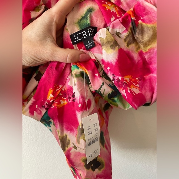 J. Crew colorful Cecily top in floral stretch cotton poplin blend - Picture 5 of 6